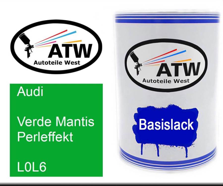 Audi, Verde Mantis Perleffekt, L0L6: 500ml Lackdose, von ATW Autoteile West.